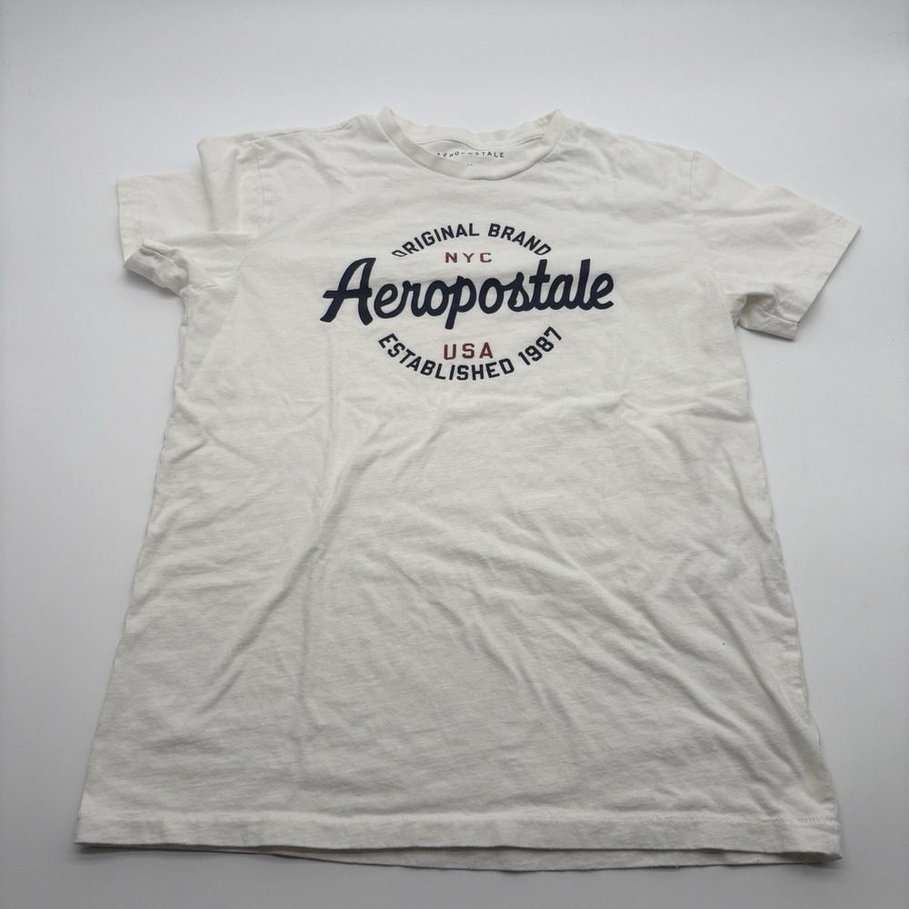 Aeropostale NYC Original Brand Graphic Tee Shirt Women's Medium White